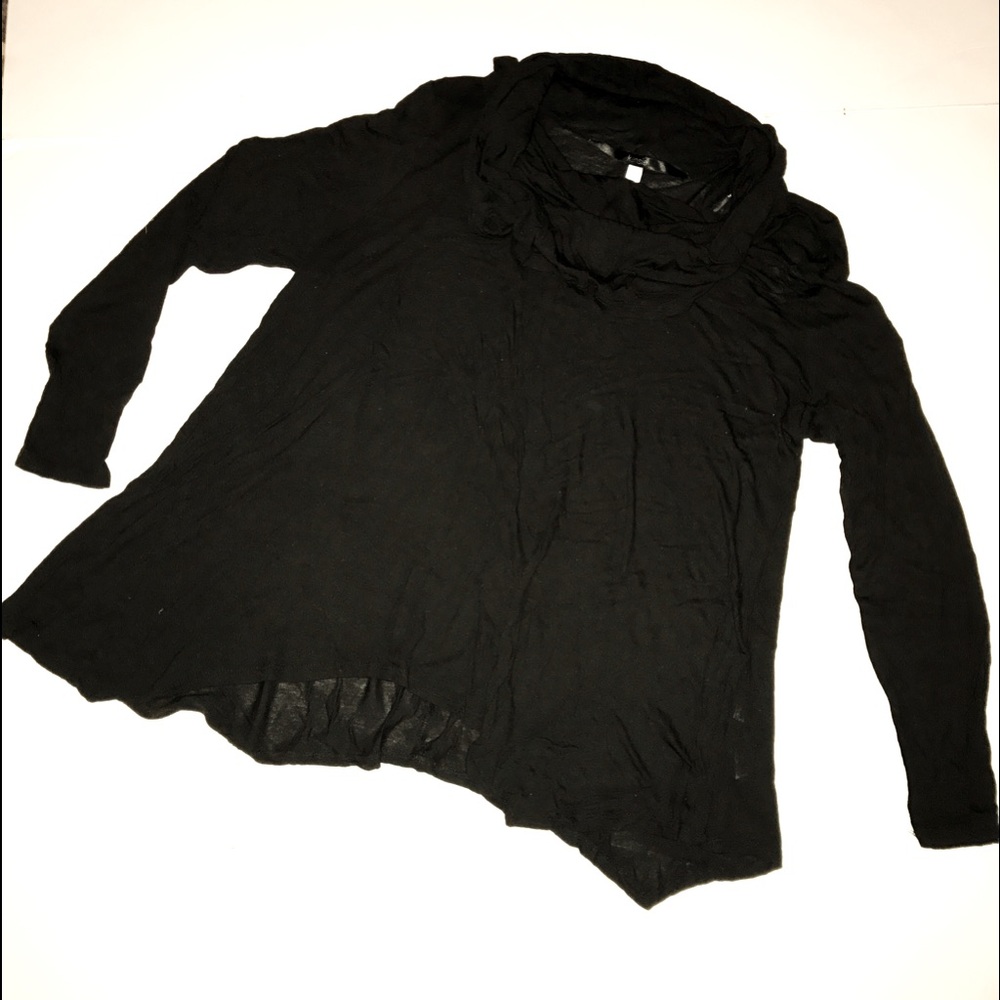 Kensie cowl neck black soft top